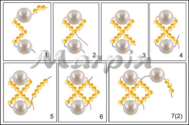 SCHEMA Orecchini Enya - Ricamar Gioielli  Guide per creare collane, Motivi  per perline, Modelli di gioielli con perline